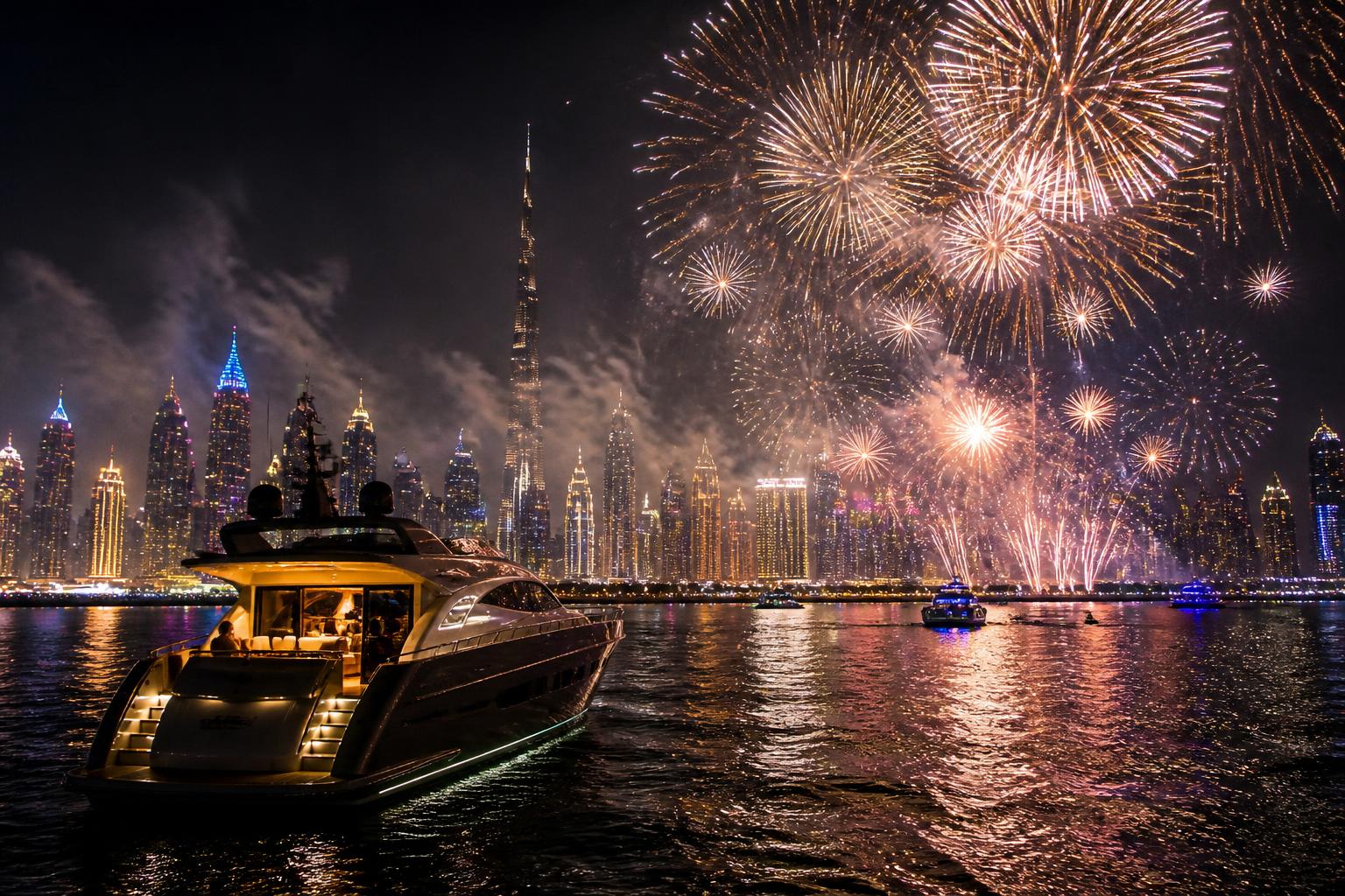 Silvester auf dem Wasser: der Jahreswechsel in Dubai aus der besten Perspektive